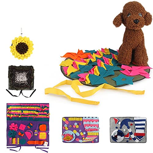 rongxin Pet SNUFFFufe Mat Dog Sniffing Training Manta Almohadillas Matillas De Perro Alquiler De Estrés NeñaWork Puzzle Juguete Pet Pet Pads (Color : Colorful)
