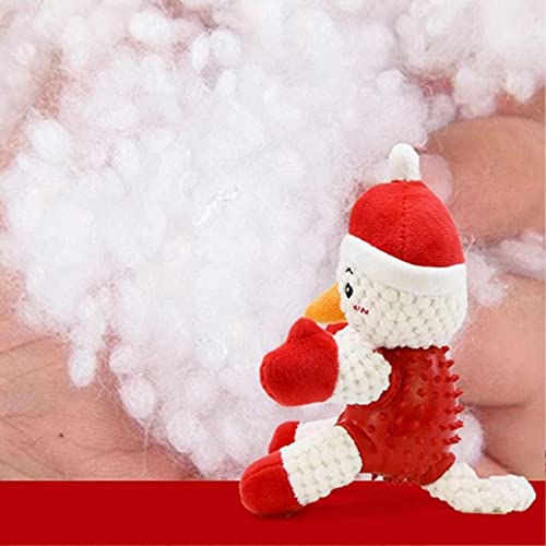 RONHIAS Juguetes para perros de Papá Noel de Navidad, juguetes para masticar, cuerda para morder, juguetes de peluche con sonido, juguetes chillones para perros ​(muñeco de nieve de Navidad