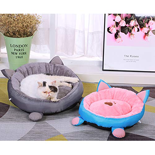 ROSEBEAR Cama para Gatos Cama para Mascotas Cama para Perros Cojín Redondo Lavable para Mascotas Almohadilla Inferior Antideslizante a Prueba de Agua para Perros. (Púrpura)