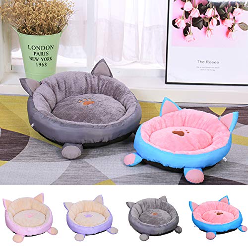 ROSEBEAR Cama para Gatos Cama para Mascotas Cama para Perros Cojín Redondo Lavable para Mascotas Almohadilla Inferior Antideslizante a Prueba de Agua para Perros. (Púrpura)