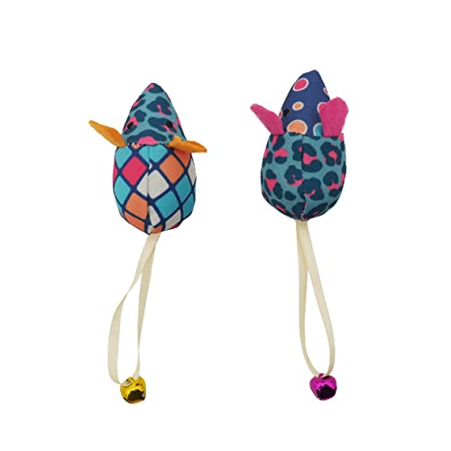 Rosewood Patchwork Mice Duo - Juguete para gato
