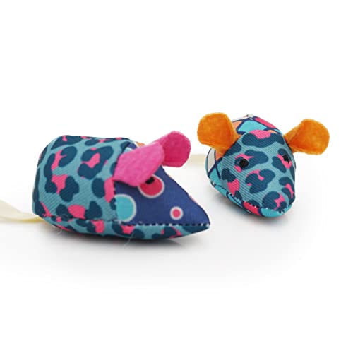 Rosewood Patchwork Mice Duo - Juguete para gato