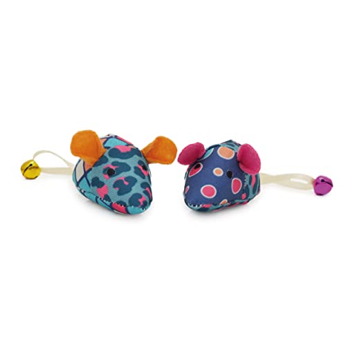 Rosewood Patchwork Mice Duo - Juguete para gato