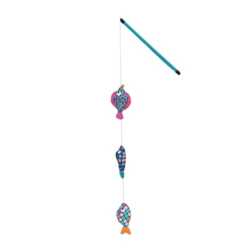 Rosewood Patchwork Peces Gato Teaser Toy