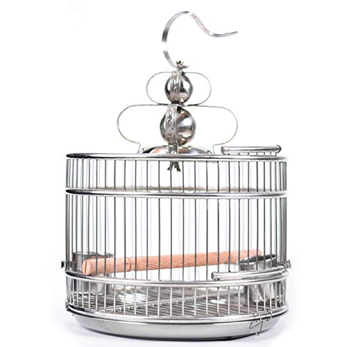 RSTJ-Sjef Pajarera De Canarios De Cúpula Redonda, Jaula De Pájaros Colgante De Estilo Chino para Periquito De Agapornis 12 × 8,6 Pulgadas