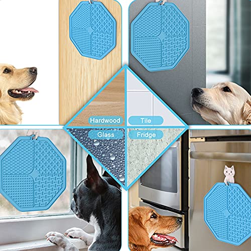 Ruankenshop Comedero Perros Lento Comedero Perro Antivoracidad Gran Perro Cuenco de Rompecabezas no tóxico No Skid tazón Gato tazón alimentador Blue
