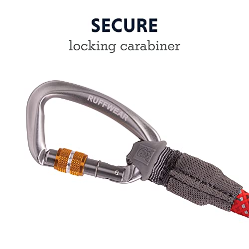 RUFFWEAR Correa para Perros Reflectante con Mosquetón de Seguridad, 5ft (1.5m) Largo, 11mm Gruesa, Rojo Zumaque