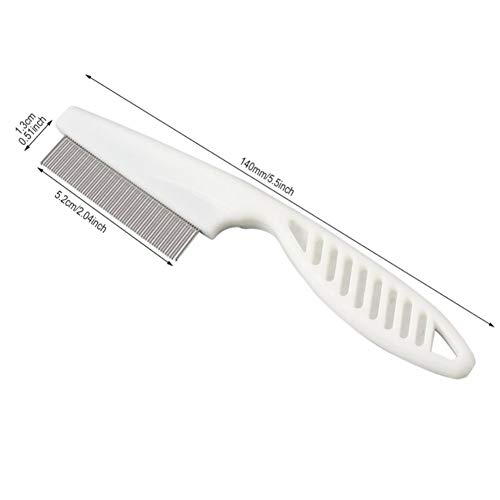 Rysmliuhan Shop Cepillo Gato Pelo Corto Peine Perro Elimina Las esteras Sueltas y el Pelo enredado Peine de Acero Inoxidable para Mascotas Gato Peine de pulgas