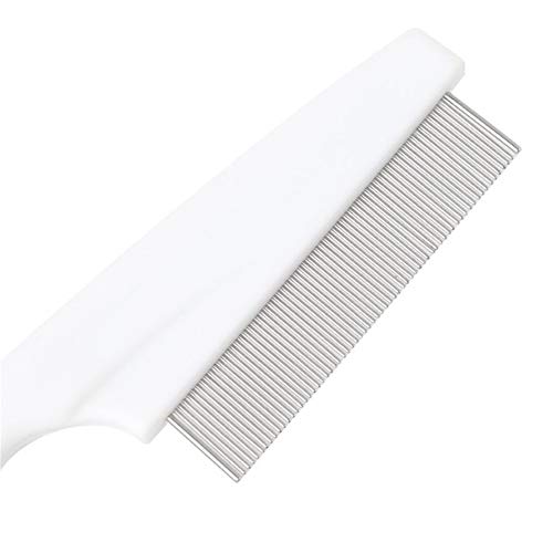 Rysmliuhan Shop Cepillo Gato Pelo Corto Peine Perro Elimina Las esteras Sueltas y el Pelo enredado Peine de Acero Inoxidable para Mascotas Gato Peine de pulgas