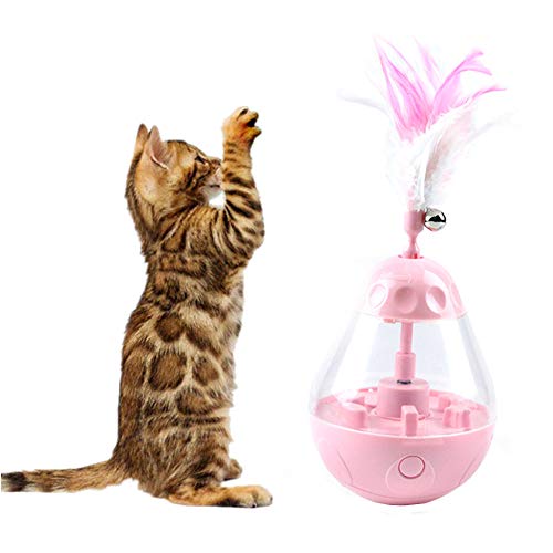 Rysmliuhan Shop pez Gato Juguete Juguete Gato pez Movimiento interactivos Gato de Juguete Juguetes de Gato para Gatos de Interior Pink