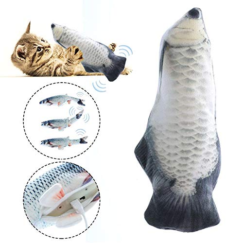 Rysmliuhan Shop pez Gato Juguete Juguete pez para Gato Cat nip Juguetes Gato Juguetes de Gato para Gatos de Interior interactivos grasscarp