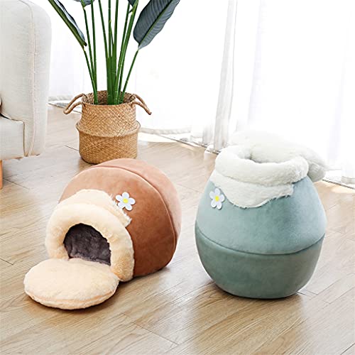 RZZSJ Cama para mascotas 3 en 1 para gato, perro, nido suave, perrera, cama para gatos, casa, olla en forma de cueva, saco de dormir, alfombrilla, tienda de campaña para mascotas, cama cálida y acoged