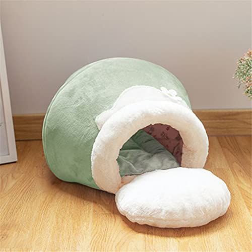 RZZSJ Cama para mascotas 3 en 1 para gato, perro, nido suave, perrera, cama para gatos, casa, olla en forma de cueva, saco de dormir, alfombrilla, tienda de campaña para mascotas, cama cálida y acoged