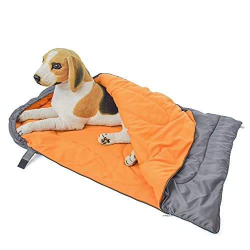 Saco de Dormir para Perros, Saco Dormir Perro Cálido e Impermeable Sleeping Bag Perro Mediano /Grande Para Perros con Bolsa de Almacenamiento para Viajes Camping Senderismo