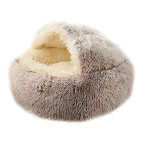 Savlot Cama para Perros Calmante Cama para Perros y Gatos Cama para Perros y Gatos Cama para Gatos de Felpa Mullida Cama para Mascotas Interior para Gatos Perros Pequeños Medianos Sofá Redondo