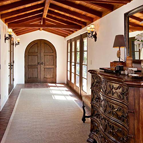 SCAHUN Alfombra De Sisal Felpudo Borde De AlgodóN No Tejido Fondo Antideslizante Multifuncional Rascador De Gato Alfombra,Grey-100×150CM