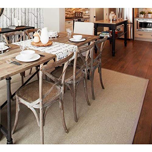 SCAHUN Alfombra De Sisal Felpudo Borde De AlgodóN No Tejido Fondo Antideslizante Multifuncional Rascador De Gato Alfombra,Grey-100×150CM