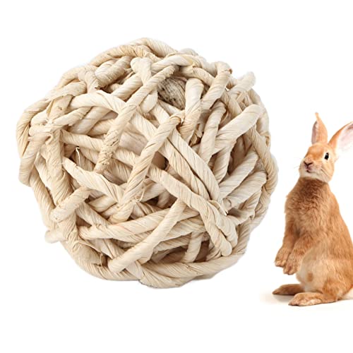 Sdfafrreg Bola de Juguete de Cáscara de Maíz, Alivia el Aburrimiento, Alivio del Estrés, Juguete Masticable para Animales Pequeños, Seguro para Hámster para Conejo