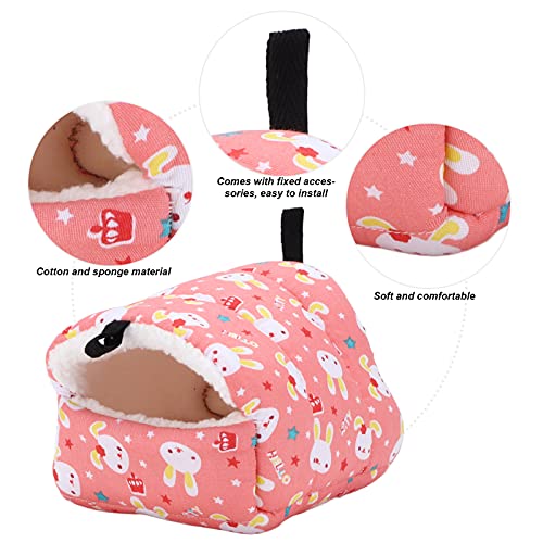 Sdfafrreg Cama Cálida Colgante para Hámster, Hamaca Colgante para Mascotas Pequeñas, Suave para Loros, Cobayas, Jerbos, Hámsteres, Erizos(8 * 8, Ventilador de Dibujos Animados)