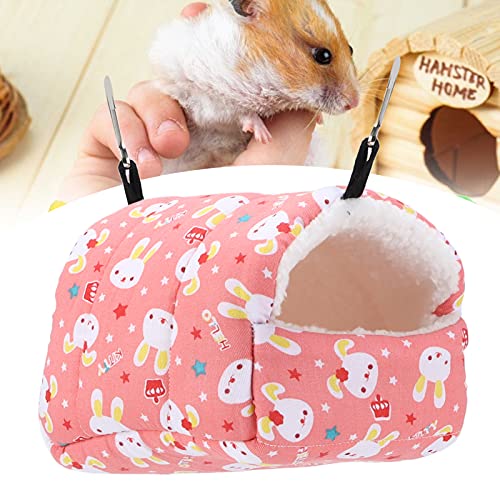Sdfafrreg Cama Cálida Colgante para Hámster, Hamaca Colgante para Mascotas Pequeñas, Suave para Loros, Cobayas, Jerbos, Hámsteres, Erizos(8 * 8, Ventilador de Dibujos Animados)