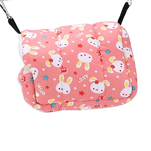 Sdfafrreg Cama Cálida Colgante para Hámster, Hamaca Colgante para Mascotas Pequeñas, Suave para Loros, Cobayas, Jerbos, Hámsteres, Erizos(8 * 8, Ventilador de Dibujos Animados)