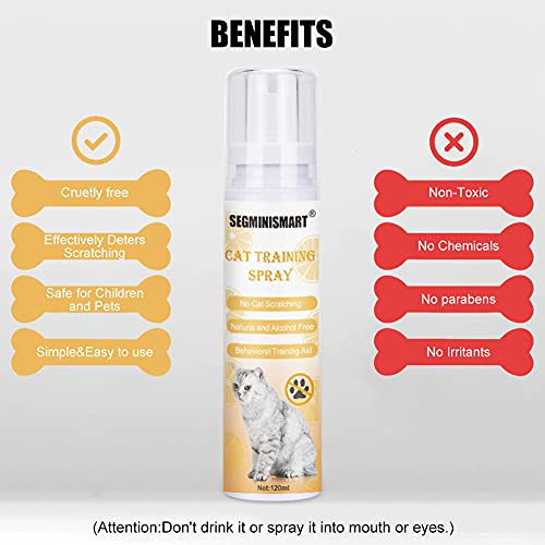 SEGMINISMART Repelente para Gatos,Anti Arañazos para Gatos,Spray de Entrenamiento para Gatos,Cat Training Spray,Educación Spray para Perros y Gatos