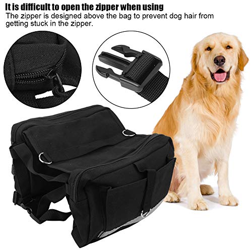 SH-RuiDu Mochila para perros, mochila ajustable para mascotas, bolsa reflectante para perros, arnés para viajes, senderismo