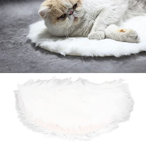Shanrya Manta Eléctrica para Mascotas, Almohadilla Térmica Segura para Perros, Temperatura Constante, Multiusos para Gatos para Cachorros(Visón Blanco)