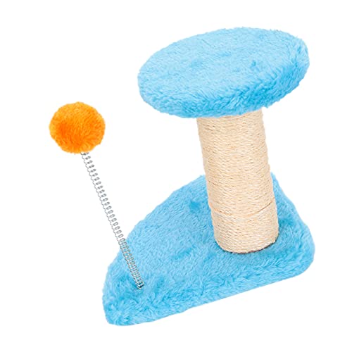 Shanrya Poste Rascador para Gatos, Fácil de Armar Contiene Bolas de Resorte de Felpa Poste Rascador para Gatos Árbol Ahorre Energía para Mascotas para Viajes Al Aire Libre para el Hogar para el Día