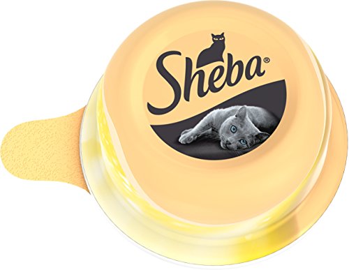 Sheba Dômes pour Chat Adulte – Friandise aux filets de Blanc de poulet en Sauce – Barquettes Snack 24 x 80g