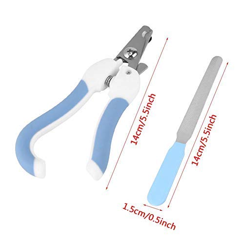 Sheens Tijeras recortadoras de uñas de Gato, Tijeras de uñas de Mascotas de Acero Inoxidable recortadoras de Garras de Gatos con Kit de Lima de uñas Profesional para Gatitos, Cachorros(Blue)