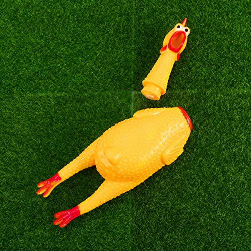 SHINEOFI Caucho Gritos de Pollo Apretón de Pollo Squietón de Pollo Juguete Broma Novedad Juguete Fiesta Noisemaker para Vacaciones Favores Mascotas Amarillo