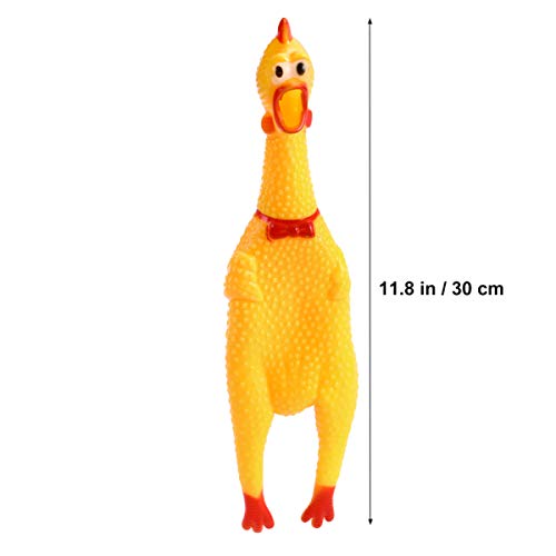 SHINEOFI Caucho Gritos de Pollo Apretón de Pollo Squietón de Pollo Juguete Broma Novedad Juguete Fiesta Noisemaker para Vacaciones Favores Mascotas Amarillo