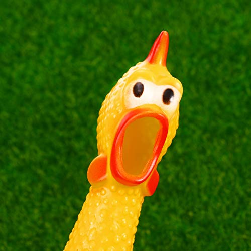 SHINEOFI Caucho Gritos de Pollo Apretón de Pollo Squietón de Pollo Juguete Broma Novedad Juguete Fiesta Noisemaker para Vacaciones Favores Mascotas Amarillo