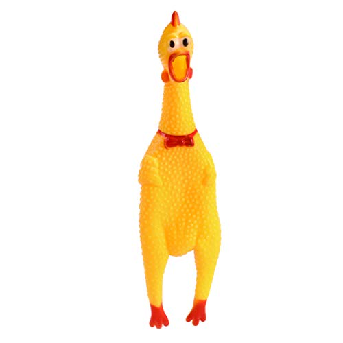 SHINEOFI Caucho Gritos de Pollo Apretón de Pollo Squietón de Pollo Juguete Broma Novedad Juguete Fiesta Noisemaker para Vacaciones Favores Mascotas Amarillo