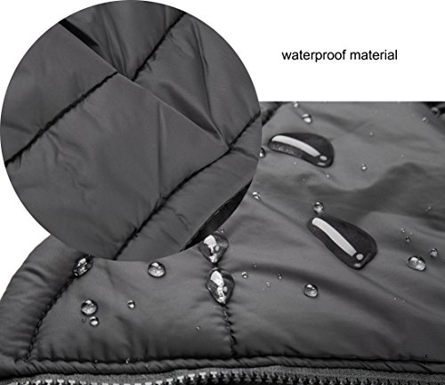 Shinmax Pequeña Capa de la Chaqueta del Perro a Prueba de Agua, la Lana Forrada para el Calor, Protector de Pecho Puffer Perro de Animal Doméstico del Perrito del Chaleco para el Otoño Invierno