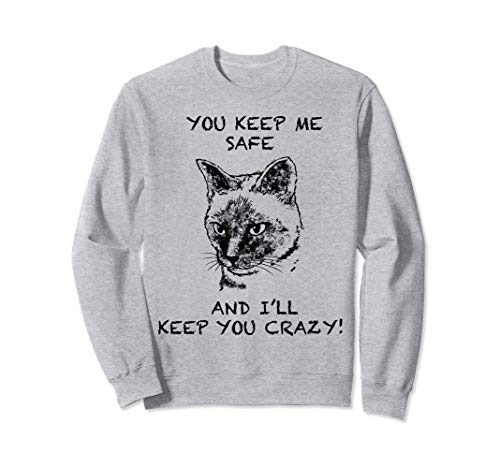 siames Cita de gato divertido arte dibujado a mano Sudadera