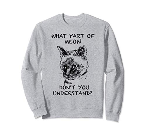 siames Cita de gato divertido arte dibujado a mano Sudadera