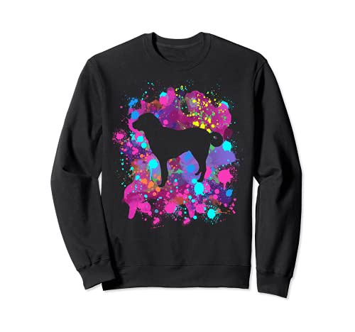 Silueta de Acuarela Rosa Anatolia Pastor Perro Amante Mascota Sudadera