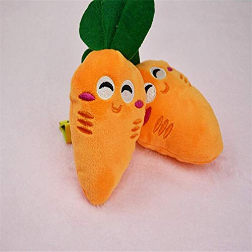 siqiwl Peluche Transer Pet Supply Suave Vellón Sonriente Zanahoria Lindo Perro Masticar Chirridos Juguetes para Cachorro De Perro Pequeño