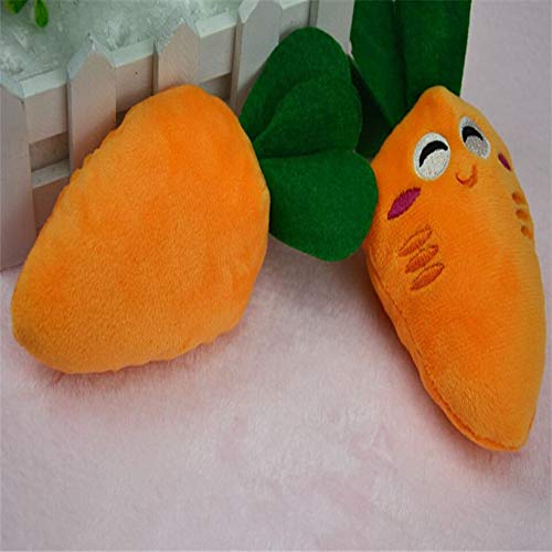 siqiwl Peluche Transer Pet Supply Suave Vellón Sonriente Zanahoria Lindo Perro Masticar Chirridos Juguetes para Cachorro De Perro Pequeño