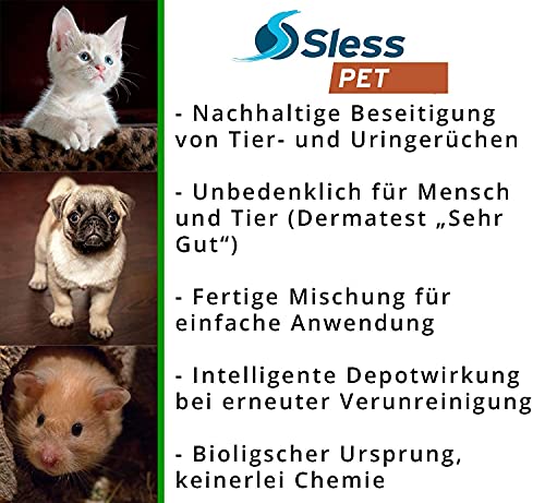 Sless Neutralizador de olores y limpiador enzimático para orina de gato, orina de perro y más (300 ml)