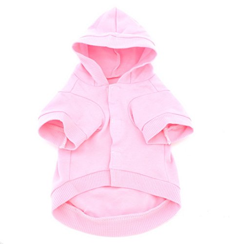 SMALLLEE_LUCKY_STORE Perro pequeño Ropa Camisas Sudadera Niñas Corona Cachorro Camiseta con Capucha Ropa Gato Yorkshire Toy caniche Chihuahua Rosa