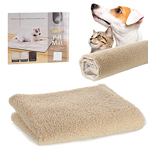 Smart-Planet Alfombrilla térmica para perros y gatos, 66 x 48 cm, con autocalentamiento, higiénica