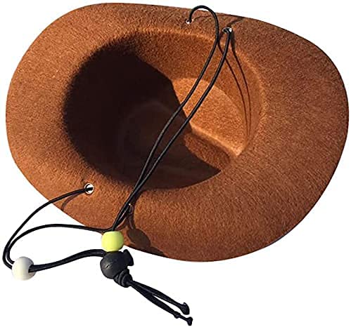Sombrero de Vaquero para Perro, Accesorio de Disfraz de Mascota para Perros, Gatos, Disfraz de Vacaciones, Mascotas (Marrón Oscuro)