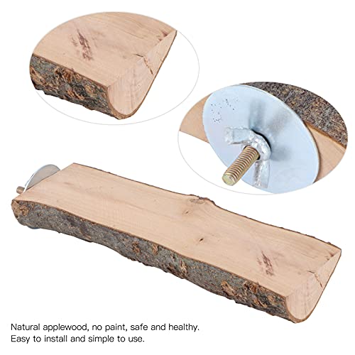 Soporte para percha de pájaro, plataforma de juguete, parque infantil de madera natural, hámster, ardilla, planeadores del azúcar, jerbo, rata, ratón, jaula, soportes para ejercicio, juguete(6-7/18)