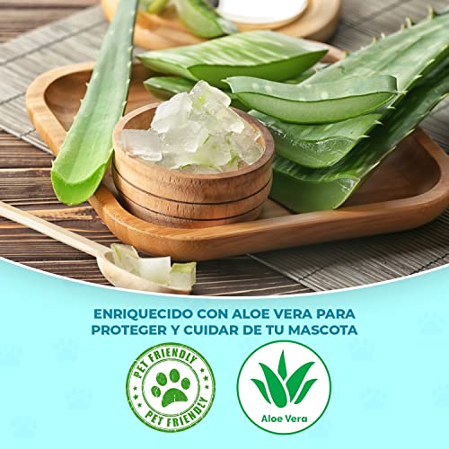 Spray limpiador de patas para perros y gatos - Limpia patas perro - Higienizador patas mascotas (no irritante) - 1 LITRO - Protector de almohadillas + Aloe Vera - Spray antibacteriano para mascotas