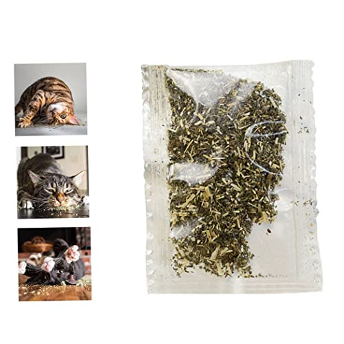 Sraeriot Catnips Extra Fuerte Simply Pet Pet Seco Bagged Cat Mint Mint Hierba para Juguetes De Cat, Catnip