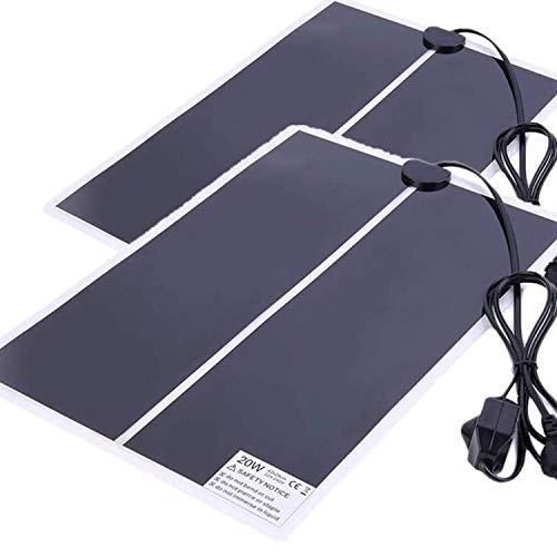Starpia 2PCS Manta Termica para Reptiles, 5W 7W 14W 20W Manta Termica Calor Ajustable con Control De Temperatura, Reptil Almohadilla Térmica Reptil Heat Mat para Anfibios Invertebrado Terrarios (20W)