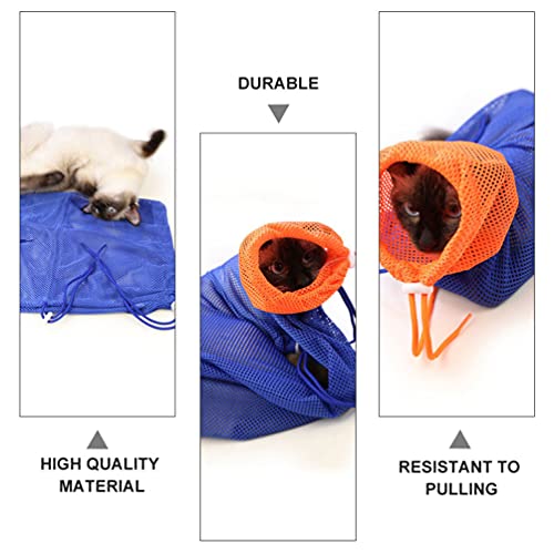 STOBOK 1 Bolsa de Aseo para Gatos Bolsa de Baño de Malla para Gatos Bolsa de Retención Antimordidas Y Antiarañazos Bolsa de Ducha para Lavar Gatos para El Baño